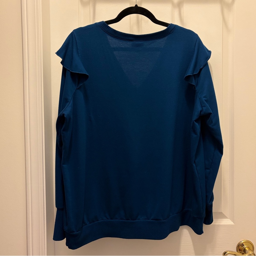 Torrid Deep Blue Knit Top - Picture 4 of 8